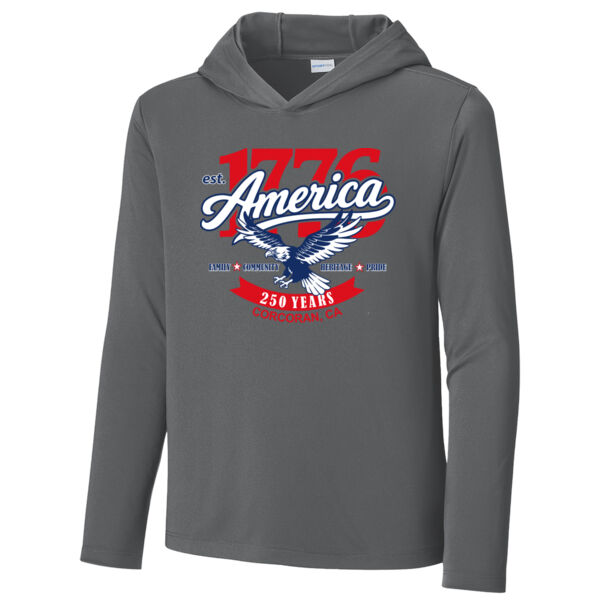 1776 America - Corcoran  - Youth Posi UV ® Pro Long Sleeve Hoodie Thumbnail