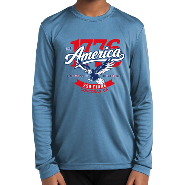 1776 America - Corcoran  - Youth Long Sleeve PosiCharge ® Competitor Tee Thumbnail