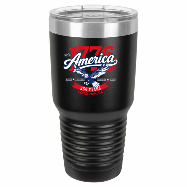 1776 America - Corcoran  - 30oz Ringneck Vacuum Insulated Tumbler w/Clear Lid Thumbnail