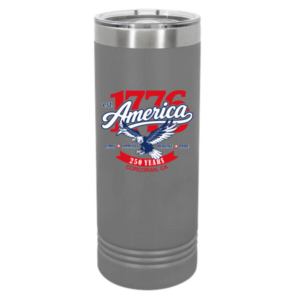 1776 America - Corcoran  - 22oz Slim Tumbler Vacuum Insulated w/Clear Lid Thumbnail